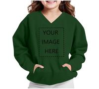 Felpa da Bambino e Ragazzo Pullover Personalizzata Il Tuo Foto Testo Felpe | Scollo a V Maglione con Tasca Anteriore, Personalizzate sul Davanti Maglia, Autunno Inverno Felpa, Casual Comodi Maglietta