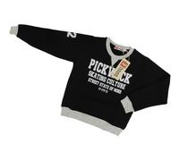 Felpa da bambino nera Pickwick girocollo manica lunga junior casual cotone moda