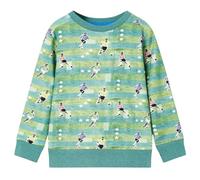Felpa da Bambino Verde Chiaro Mélange 140