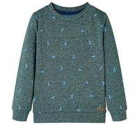 Felpa da Bambino Verde Scuro Mélange 104