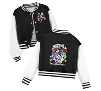 Felpa da baseball per bambini Animal Anomaly Game Button up Ospedale | Giacca da baseball con stampa di personaggi dei cartoni animati, stile casual, a maniche lunghe, per i fan