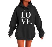 Felpa da donna a forma di cuore a forma di cuore, girocollo a maniche lunghe, pullover senza cappuccio, regalo romantico per fidanzata, appuntamento, abiti romantici, regali di San Valentino