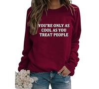 Felpa da Donna a Maniche Lunghe con Scritta You're Only as Cool as You Treat