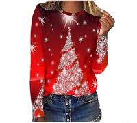 Felpa da donna a maniche lunghe con stampa 3D | Design unico con stampa 3D, silhouette rilassata, comfort a maniche lunghe, adatto per la primavera e l'inverno (Q S)