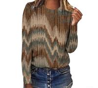 Felpa da donna a maniche lunghe con stampa 3D | Design unico con stampa 3D, silhouette rilassata, comfort a maniche lunghe, adatto per la primavera e l'inverno (I M)