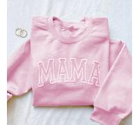 Felpa da donna a maniche lunghe con stampa di lettere e design floreale goffrato, regalo commemorativo per mamma, laurea, insegnante, pullover autunnale per il ritorno a scuola L,M,S,XLLettere,Colore 