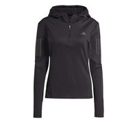 adidas Donna Own The Run Winterized Hooded Half-Zip, Black, M