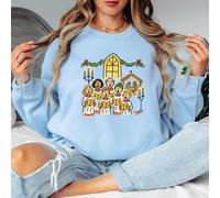 Felpa da donna Christmas Choir Carols Holidays maglione presepe