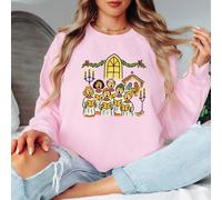 Felpa da donna Christmas Choir Carols Holidays maglione presepe