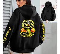 Felpa da donna Con Cappuccio Cobra Kai Karate Kid TV Series Sport Woman Giacca