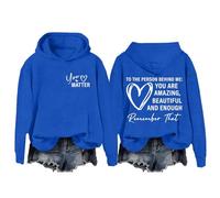Felpa da donna con cappuccio con lettere, oversize, per coppie | Felpa con cappuccio da donna, comoda a maniche lunghe, con stampa, morbida, in cotone, per lo sport, il tempo libero