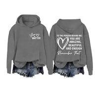 Felpa da donna con cappuccio con lettere, oversize, per coppie | Felpa con cappuccio da donna, comoda a maniche lunghe, con stampa, morbida, in cotone, per lo sport, il tempo libero