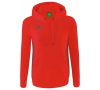 Erima Donna Essential Team Felpa con cappuccio, rosso, 36