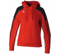 Erima Felpa con Cappuccio Evo Star (1072423) Donna, Rosso/Nero, 42