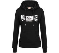 Felpa da donna con cappuccio Lonsdale Flookburgh Noir L