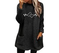 Felpa da donna con cappuccio oversize con tasca abbigliamento casual giacca da pista con cerniera tinta unita manica lunga con cappuccio top collo cerniera felpa per le donne, Nero , S