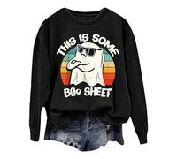 Felpa da Donna con Scollo Rotondo Girocollo Maniche Lunghe Camicette Streetwear Allentato Maglione Manica Lunga Hoodie Cappotto Lungo dal Taglio Moda Bluse Autunno Inverno