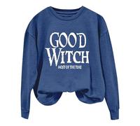 Felpa da donna con scritta "Good Witch Most of The Time", Blu, S