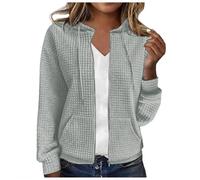 Felpa da donna,Felpe con cappuccio zip,Felpa con cappuccio Donna Giacca,Moletons Feminino, 01 Grigio, XL