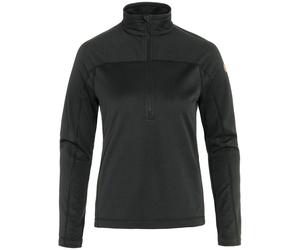 Felpa da donna Fjällräven Abisko Lite Fleece Half Zip W Taglia: L / Colore: nero