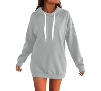 Felpa da donna foderata in pile con chiusura lampo, maglione morbido e confortevole, a maniche lunghe, con tasca per il comfort in inverno nel teschio, grigio., 3XL