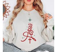 Felpa da donna Gesù Vacanze di Natale maglione fede religiosa