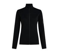 Felpa da donna Icebreaker Merino 300 RealFleece Descender LS Zip Black XL