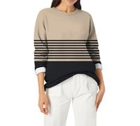 Felpa da donna in pile con orsacchiotto, alla moda, casual, calda, a maniche lunghe, girocollo, morbida camicia stampata da donna, felpe invernali per la vita quotidiana, regali di Natale, cachi, L