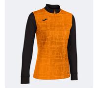 Joma Felpa Femme Elite VIII 1/2 Zip, Unisex - Adulto, Nero, Arancione, XS
