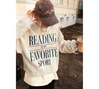 Felpa da donna, "La lettura è il mio sport preferito", felpa vintage da lettrice, regalo per amanti dei libri, felpa da bookworm, regalo per lettori, felpa con libri, abbigliamento autunnale taglie fo