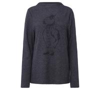 Felpa da donna Laurasøn stampa uccellino collo alto manica lunga OEKO TEX...