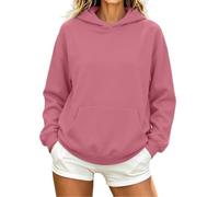 Felpa da Donna Maniche Lunghe con Cappuccio, Girocollo, Pullover Invernale | Felpa Donna Con Cappuccio Firmati Garzata Arancione Pelliccia La Serpente Low Jeans Fiocco Effetto Lunghe