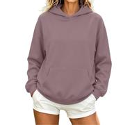 Felpa da Donna Maniche Lunghe con Cappuccio, Girocollo, Pullover Invernale | Felpa Donna Con Cappuccio Firmati Garzata Arancione Pelliccia La Serpente Low Jeans Fiocco Effetto Lunghe