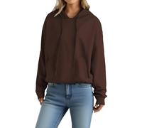 Felpa da donna oversize, grigio, maglione da donna, in cotone, con cappuccio, tinta unita, con coulisse, con cappuccio, giacca da allenamento basic, per le mezze stagioni, comoda da corsa, caffè, 3XL
