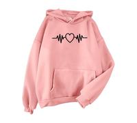 Felpa da donna oversize, in cotone, da corsa, sottile, leggera, con cappuccio, con stampa, tinta unita, con cappuccio, per il tempo libero, comoda giacca a vento morbida, oro rosa., s