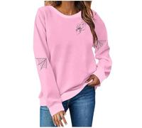 Felpa da Donna per Halloween con Cappuccio Maglione con Faccia a Zucca a Maniche Lunghe con Cappuccio Stile per Carnevale