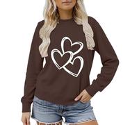Felpa da donna per professioni mediche - Maglione con motivo a cuore stetoscopio | Maglia per infermieri, medici e infermieri, Stil_l03 Marrone, S