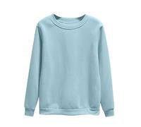 Felpa da donna, pullover da donna invernale in pile senza cappuccio elegante pullover lungo girocollo maglione maglia a maniche lunghe tinta unita pullover invernale maglia lunga top magliette