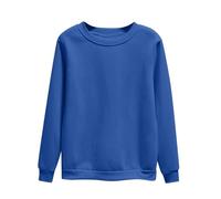 Felpa da donna, pullover da donna invernale in pile senza cappuccio elegante pullover lungo girocollo maglione maglia a maniche lunghe tinta unita pullover invernale maglia lunga top magliette