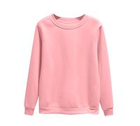 Felpa da donna, pullover invernale in pile senza cappuccio, elegante, longpullover, girocollo, a maniche lunghe, tinta unita, pullover invernale, longshirt, top sportivo, magliette basic, top semplici