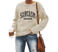 Felpa da Donna Sarcasm It's How I Hug Divertente con Scritta sarcastica Grafica Allenamento Pullover Top Manica Lunga