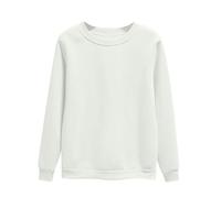 Felpa da donna senza cappuccio in cotone felpa da donna corta girocollo felpe casual cappotto leggero cappotti grandi dimensioni abbigliamento tinta unita loungewear manica lunga alta giornaliera