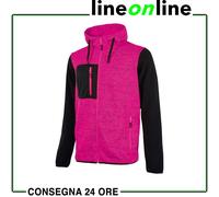 U-Power Rainbow Lady Felpa da lavoro invernale in pile, nero e fucsia