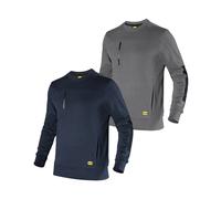 Diadora Sweatshirt Crew Litework Maglia di Tuta, Blu Navy Classico, S Uomo