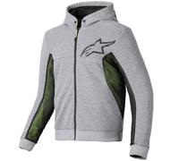 Felpa da moto Alpinestars Chrome Air Sport grigio-nero-cachi scuro 2XL