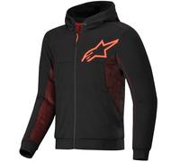 Felpa da moto Alpinestars Chrome Air Sport nera-rossa L
