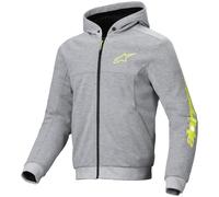 Felpa da moto Alpinestars Chrome V2 Sport grigio-giallo XL