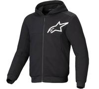 Felpa da moto Alpinestars Chrome V2 Sport nera-bianca 5XL