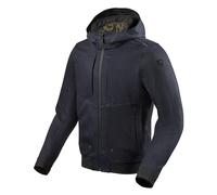 Felpa da moto Revit Stealth 2 con cappuccio blu scuro Saldi S