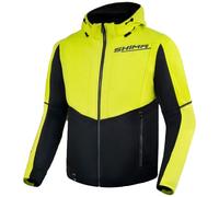 Felpa da moto Shima Daybreaker nera-giallo fluo 3XL